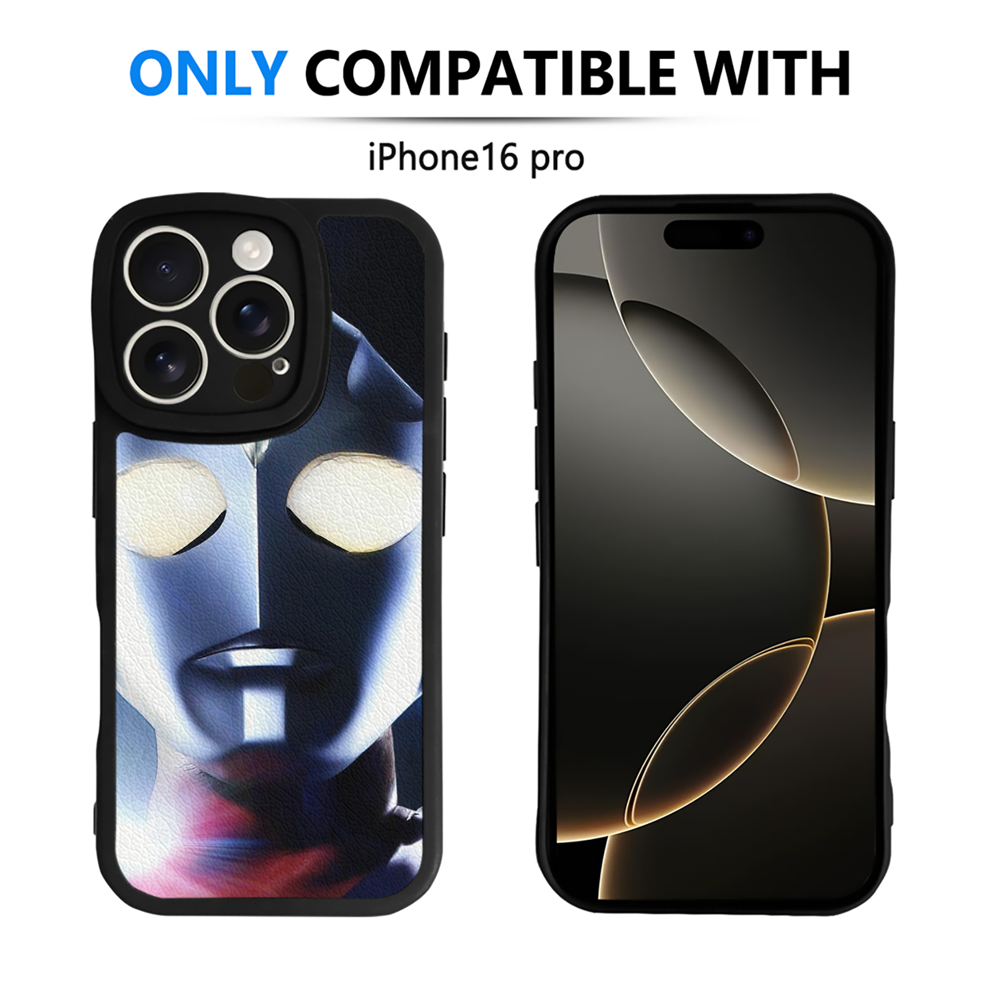 （画像用） ウルトラマン Ultraman 【iPhone 16シリーズ対応】シリコンスマホケース（レザー調） 材質：シリコン